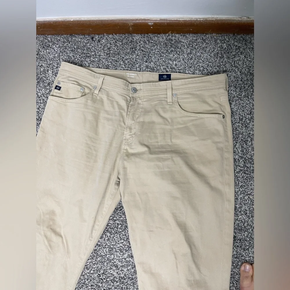 Men’s AG Adriano Goldschmied Everett Slim Straight Khakis Size 38 X 32